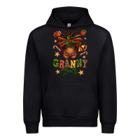 Black granny claus afro messy bun Urban Hoodie - texasbilliewilder