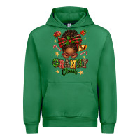 Emerald granny claus afro messy bun Urban Hoodie - texasbilliewilder