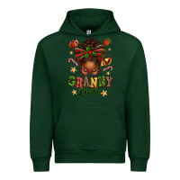 Forest Green granny claus afro messy bun Urban Hoodie - texasbilliewilder