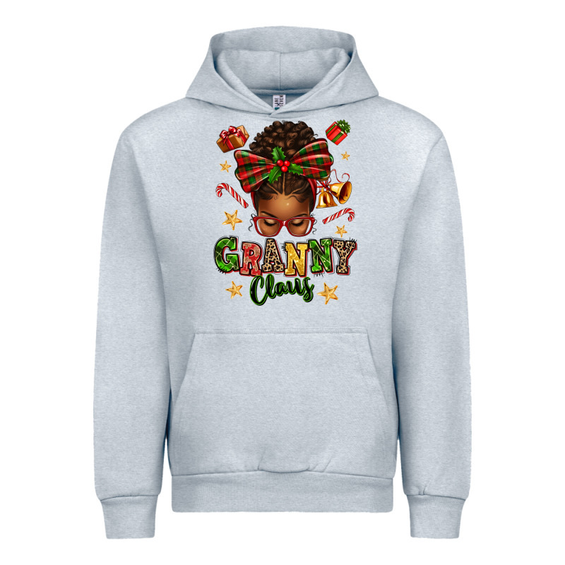 Granny Claus Afro Messy Bun Urban Hoodie by texasbilliewilder | Teevron