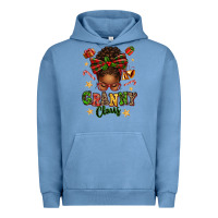 Pigment Pebble Blue granny claus afro messy bun Urban Hoodie - texasbilliewilder