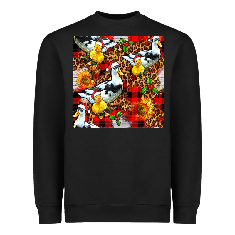Christmas Leopard Duck Heavyweight Sweatshirt by FaDigitalArtStudio | Teevron