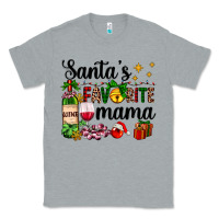 Heather Grey santa's favorite mama Classic Tee - AdoDesignShop