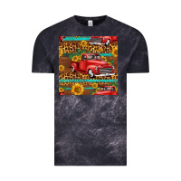 Cloud Black western farm truck seamless pattern Vintage Tee - HRA Design Shop