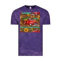 Cloud Purple western farm truck seamless pattern Vintage Tee - HRA Design Shop