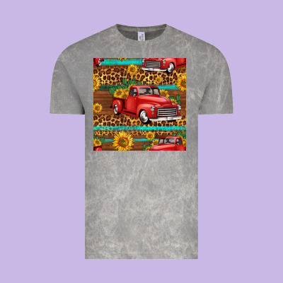 Western Farm Truck Seamless Pattern Vintage Tee Designed By Hra Design Shop