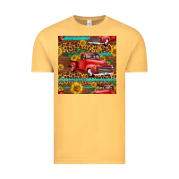 Vintage Mustard western farm truck seamless pattern Vintage Tee - HRA Design Shop