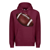 Burgundy football Premium Hoodie - BarkalooDesign