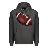 Charcoal Heather football Premium Hoodie - BarkalooDesign