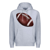 Heather Grey football Premium Hoodie - BarkalooDesign