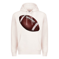 Pale Pink football Premium Hoodie - BarkalooDesign