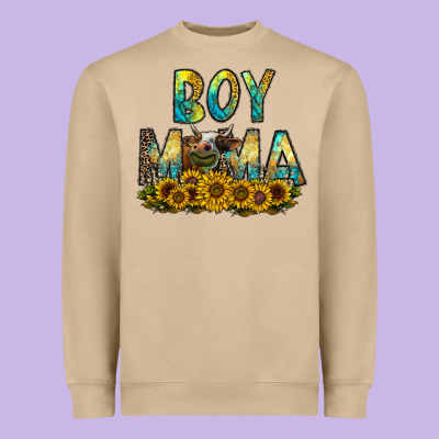 Boy Mama Heavyweight Sweatshirt Designed By Cowhidedigitalart