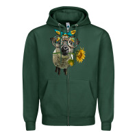 Sports Green cute hempshire sheep with eyeglasses Zipper Hoodie - LillyAllenDesigns