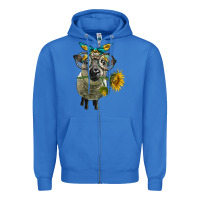 True Royal cute hempshire sheep with eyeglasses Zipper Hoodie - LillyAllenDesigns