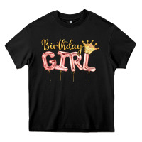 Black Birthday girl balloon Heavy Core Tee - Artiststas