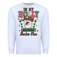 White in my holly jolly babe era Premium Sweatshirt - MaliasSmallBusiness