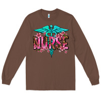Chestnut floral nurse Long Sleeve Tee - AdoDesignShop