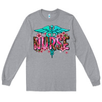 Heather Grey floral nurse Long Sleeve Tee - AdoDesignShop