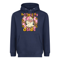 Navy holly jolly dude Heavyweight Hoodie - MaliasSmallBusiness