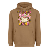 Toasted Coconut holly jolly dude Heavyweight Hoodie - MaliasSmallBusiness