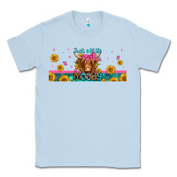 Dusty Blue just a little moody long haired cow Classic Tee - Jasminsmagicworld