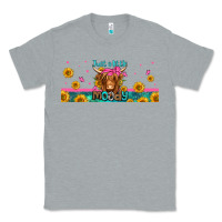 Heather Grey just a little moody long haired cow Classic Tee - Jasminsmagicworld