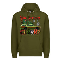 Army Green you serious clark christmas vacation car Premium Hoodie - Jasminsmagicworld