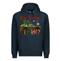 Navy you serious clark christmas vacation car Premium Hoodie - Jasminsmagicworld