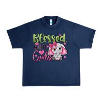 Navy blessed with girls Urban Heavy Tee - JahusDesignShop
