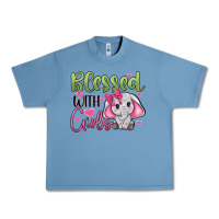 Pebble Blue blessed with girls Urban Heavy Tee - JahusDesignShop