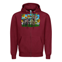 Burgundy cute hempshire sheep family Zipper Hoodie - LillyAllenDesigns