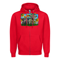 Red cute hempshire sheep family Zipper Hoodie - LillyAllenDesigns