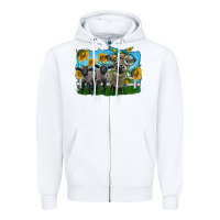 White cute hempshire sheep family Zipper Hoodie - LillyAllenDesigns