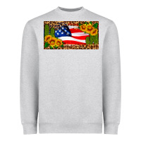Heather Grey usa flag and cactus license plate Heavyweight Sweatshirt - HRA Design Shop