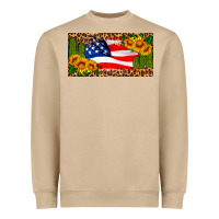 Usa Flag And Cactus License Plate Heavyweight Sweatshirt | Teevron
