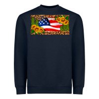 Navy usa flag and cactus license plate Heavyweight Sweatshirt - HRA Design Shop