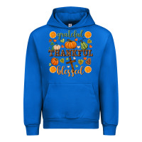 Cobalt Grateful thankful blessed Urban Hoodie - NancyCooperArtShop