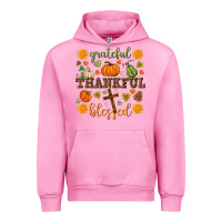Fuchsia Pink Grateful thankful blessed Urban Hoodie - NancyCooperArtShop