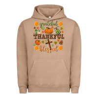 Pigment Burro Grateful thankful blessed Urban Hoodie - NancyCooperArtShop