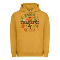 Pigment Peanut Butter Grateful thankful blessed Urban Hoodie - NancyCooperArtShop
