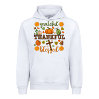 White Grateful thankful blessed Urban Hoodie - NancyCooperArtShop