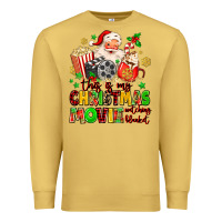 Antique Gold this is my christmas movie watching blanket Premium Sweatshirt - MaliasSmallBusiness