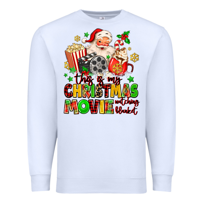 This Is My Christmas Movie Watching Blanket Premium Sweatshirt by MaliasSmallBusiness | Teevron