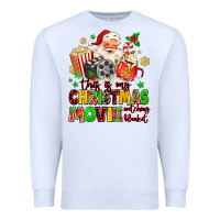 White this is my christmas movie watching blanket Premium Sweatshirt - MaliasSmallBusiness