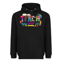 Black teach your heart out Heavyweight Hoodie - NancyCooperArtShop