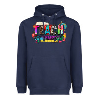 Navy teach your heart out Heavyweight Hoodie - NancyCooperArtShop