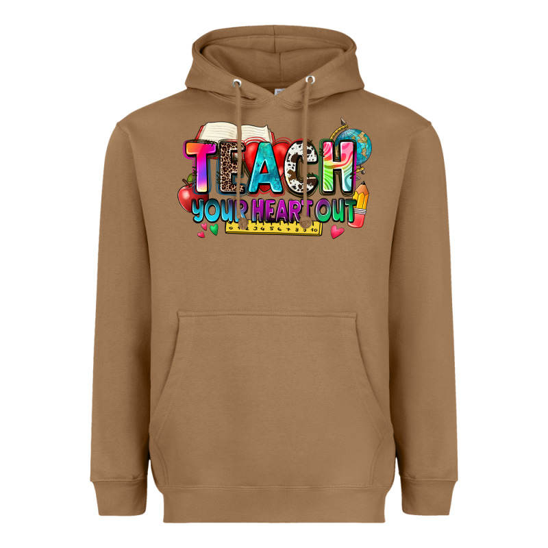 Teach Your Heart Out Heavyweight Hoodie by NancyCooperArtShop | Teevron
