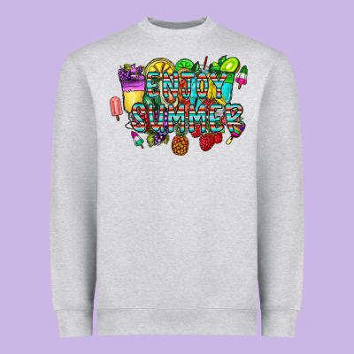 Enjoy Summer Heavyweight Sweatshirt Designed By Cowhidedigitalart