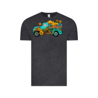 Vintage Black farm truck with sunflower Vintage Tee - HRA Design Shop