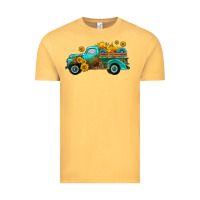 Vintage Mustard farm truck with sunflower Vintage Tee - HRA Design Shop